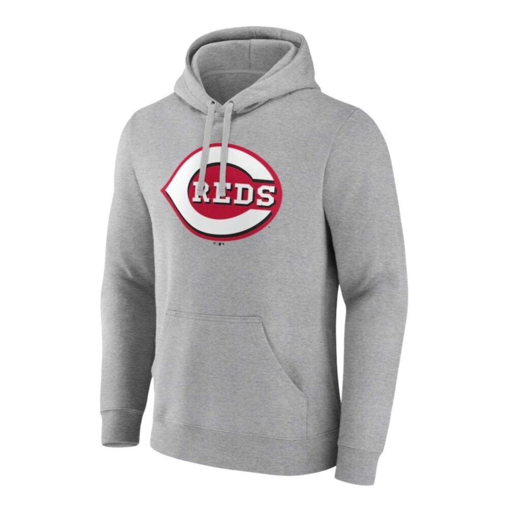 NWT Fanatics Cincinnati Reds Gray Pullover Hoodie Size XL